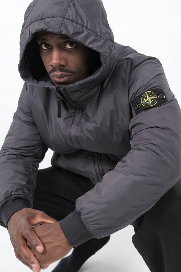 Produit BLOUSON A CAPUCHE STONE ISLAND GRIS 4100013-V0026
