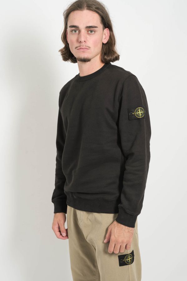 Produit SWEAT STONE ISLAND COL ROND NOIR 6100028-V0029