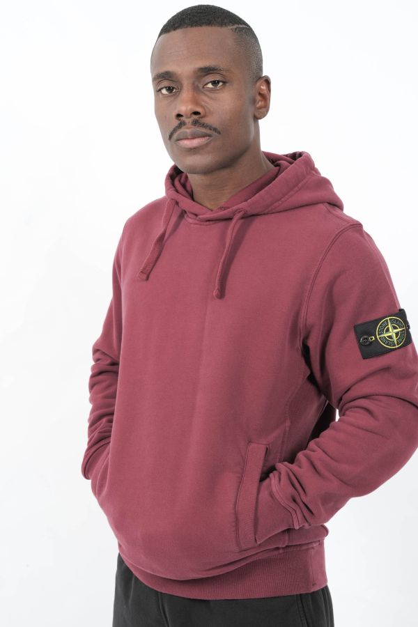 Produit SWEAT STONE SILAND A CAPUCHE BORDEAU 6100029-V0012
