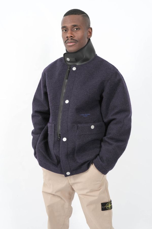 Produit VESTE STONE ISLAND MARINA ENN LAINE FEUTREE MARINE Q100020-V002A