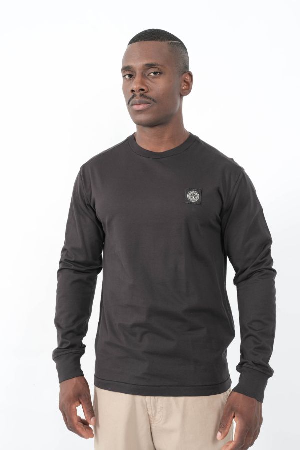 Produit TEE-SHIRT STONE ISLAND MANCHES LONGUES NOIR 2100028-S0013-V0029