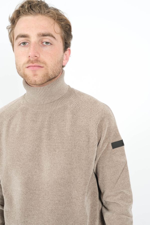 Produit PULL RRD COL ROULE BEIGE W25133-87