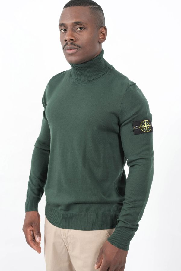 Produit PULL COL ROULE STONE ISLAND VERT 5100025-V005E