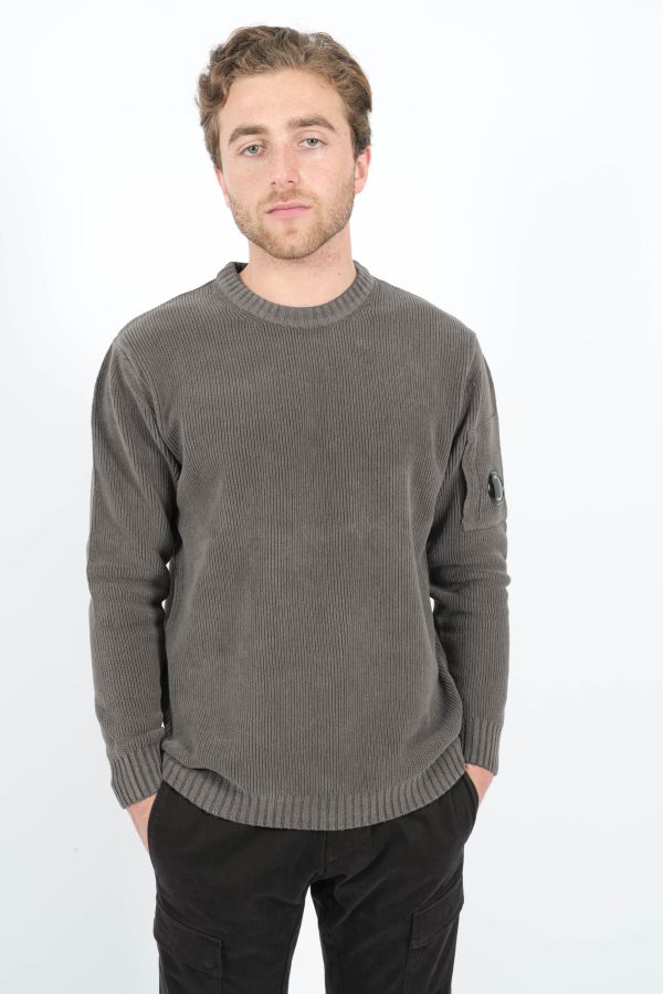 Produit PULL CP COMPANY GRIS EN CHENILLE N017A-978