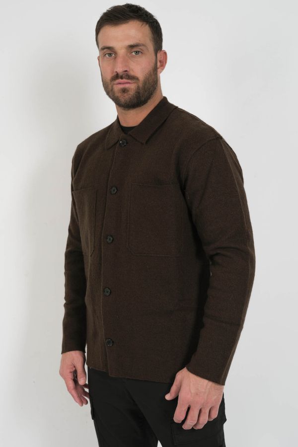 Produit GILET LAINE NN.07 MARRON JONAS-826