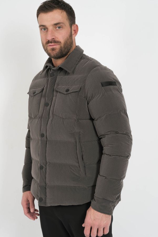 Produit DOUDOUNE RRD SANS CAPUCHE ANTHRACITE VELOUR COTELE W25036-20