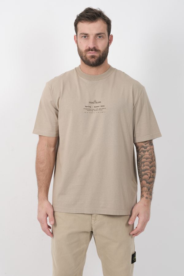Produit TEE-SHIRT STONE ISLAND BEIGE 2100001-V009A