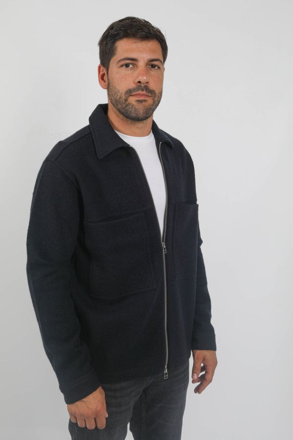 Produit GILET EN LAINE ZIPPE NN07 MARINE ISAK-NAVY