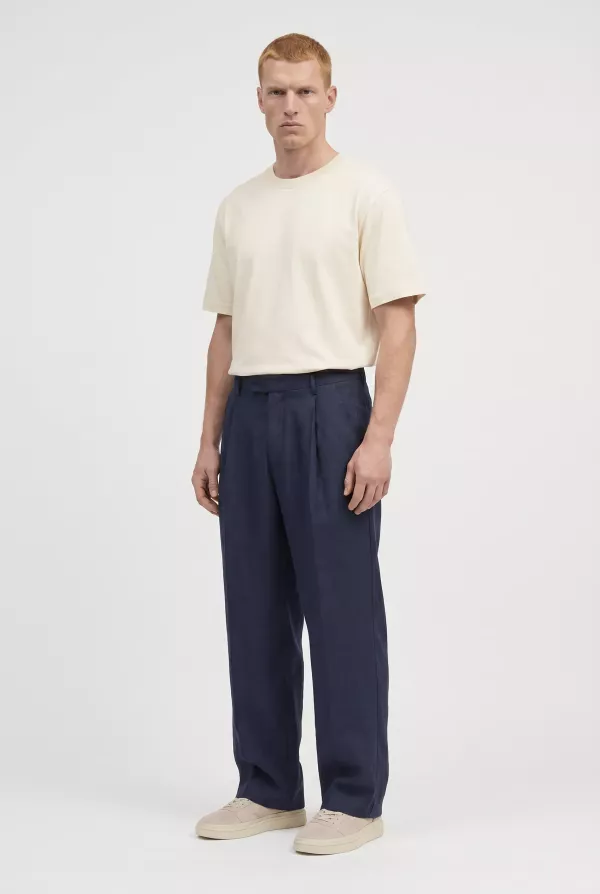 Produit PANTALON A PINCE EN LIN MARINE NN.07 KAY1808-204