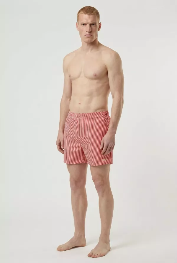 Produit MAILLOT DE BAIN A RAYURES ROUGE ET BEIGE NN.07 HOLIDAY-750