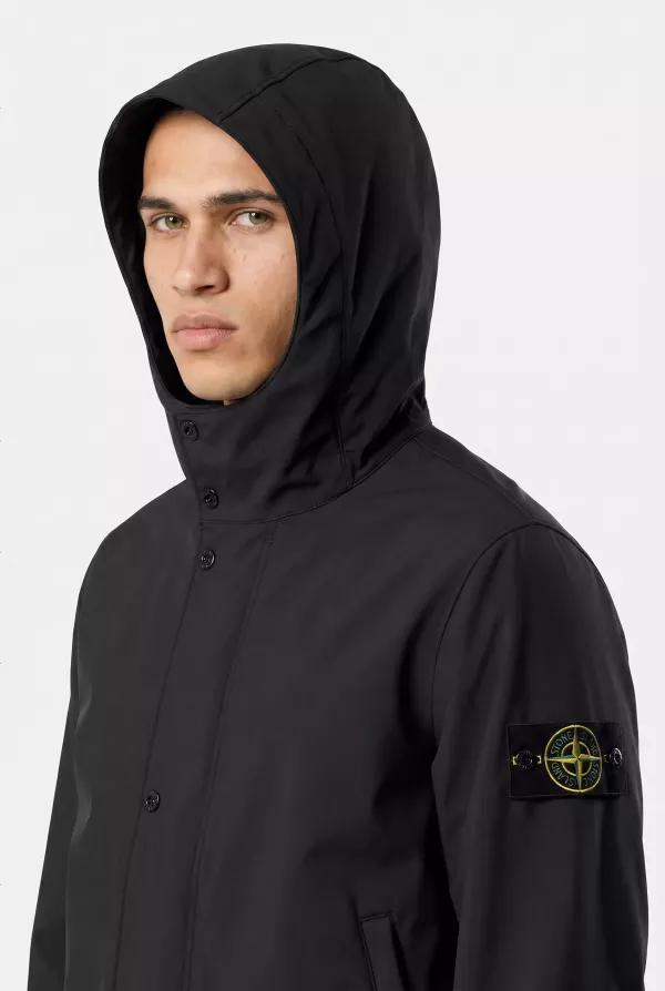 Produit BLOUSON STONE ISLAND SOFT SHELL-R NOIR 4100118-V0029