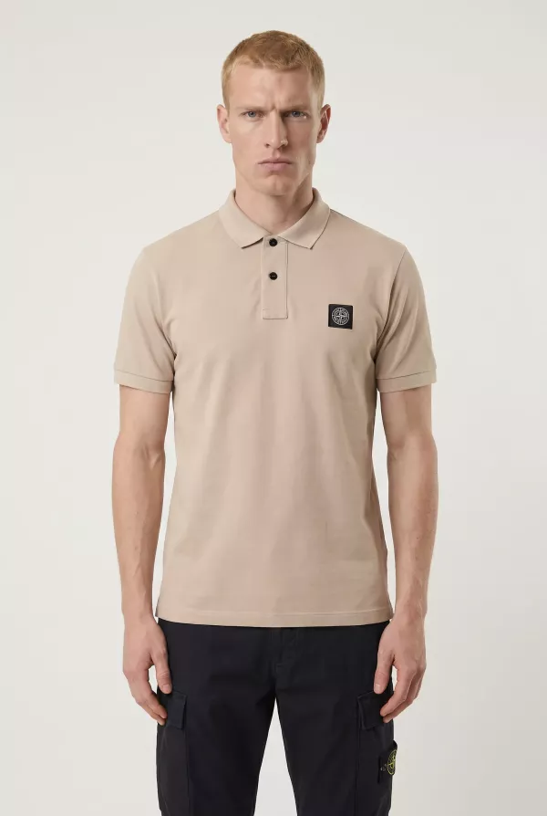 Produit POLO STONE ISLAND BEIGE 2200008-V009A