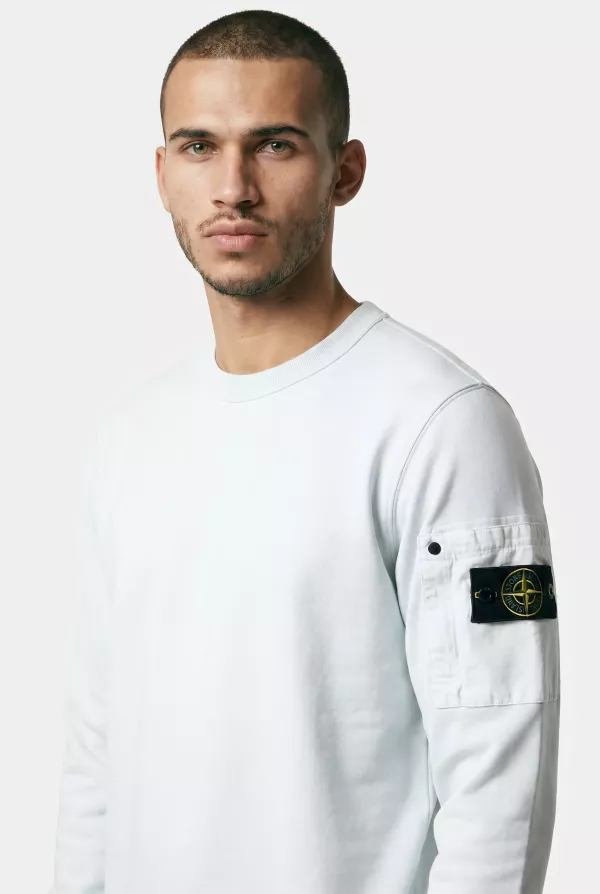 Produit SWEAT STONE ISLAND BLEU CIEL 6100019-V0041