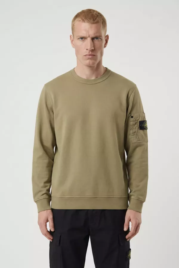 Produit SWEAT STONE ISLAND KAKI 6100019-V005G