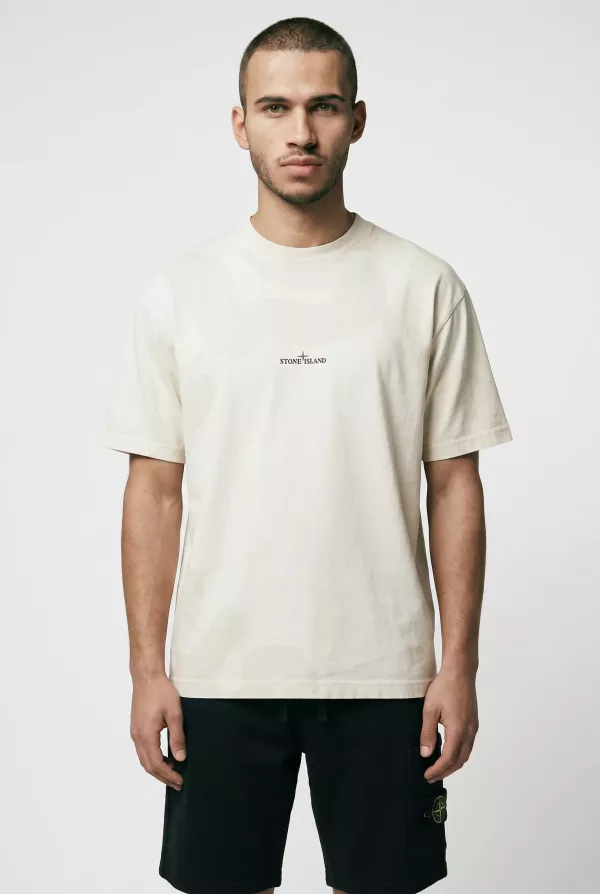 Produit TEE-SHIRT STONE ISLAND ECRU 2100002-V0093