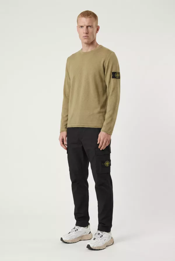 Produit STONE ISLAND Pantalon Cargo Noir Stretch Organic Cotton Twill