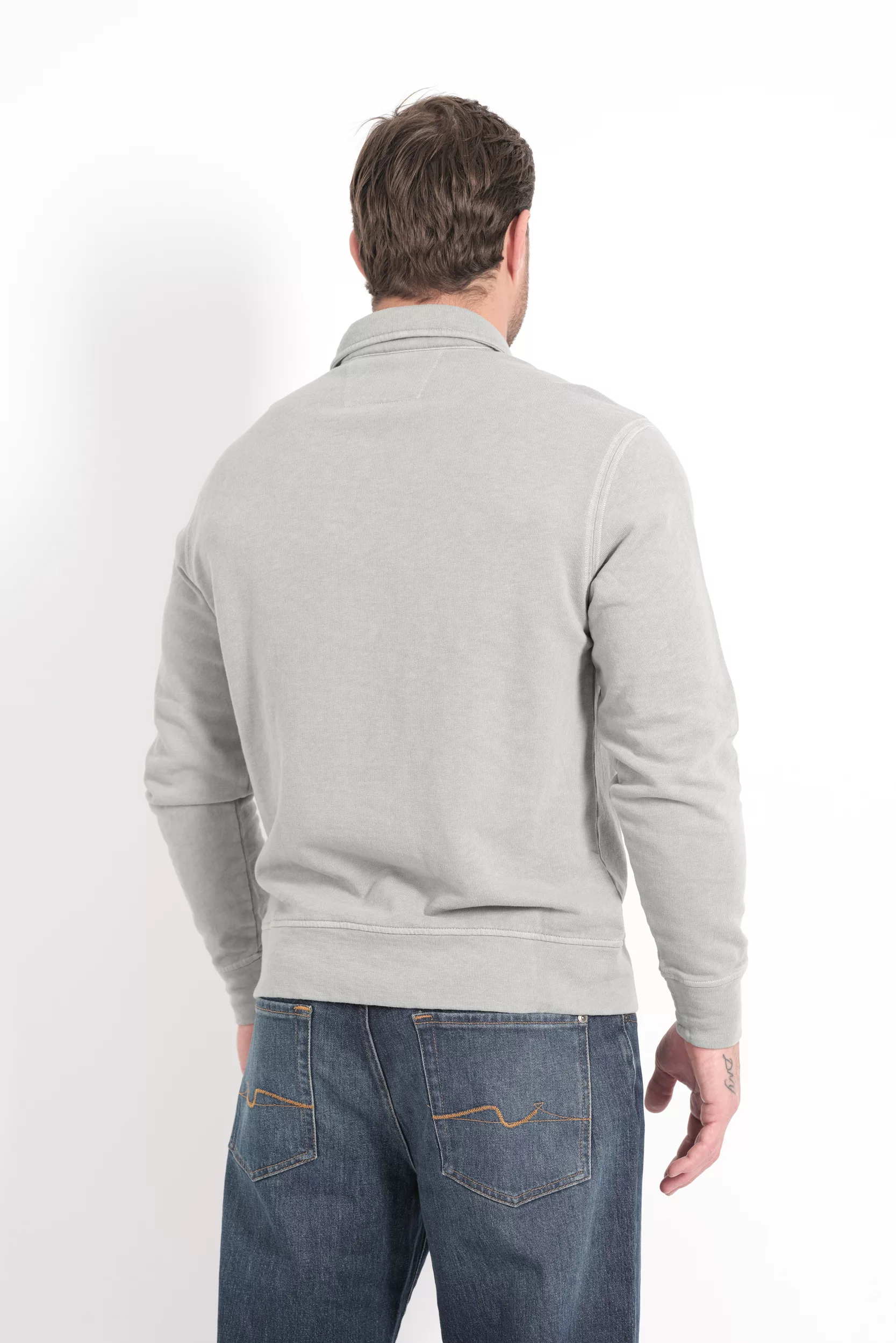 SWEAT COL POLO CP COMPANY GRIS S208A-809