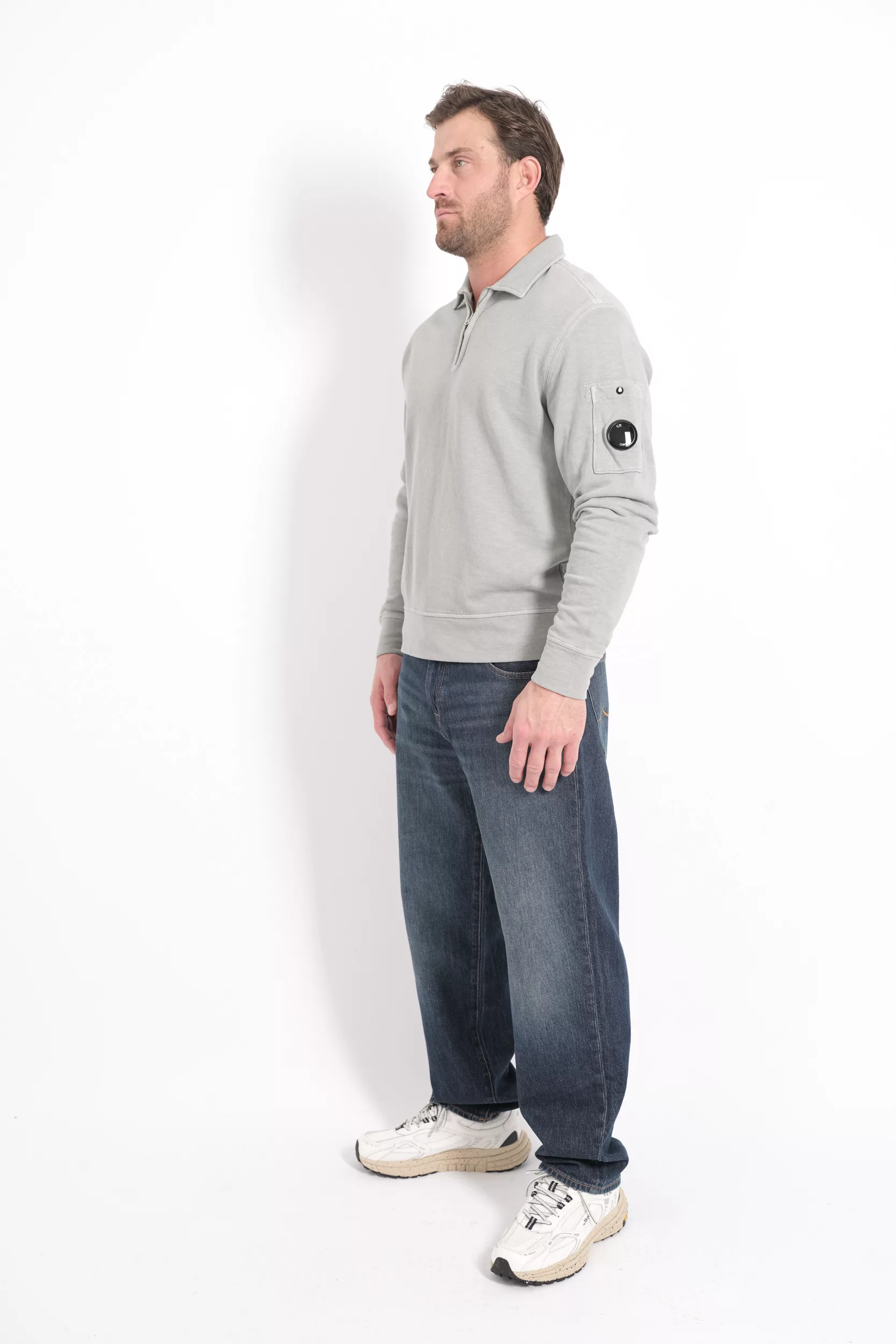 SWEAT COL POLO CP COMPANY GRIS S208A-809