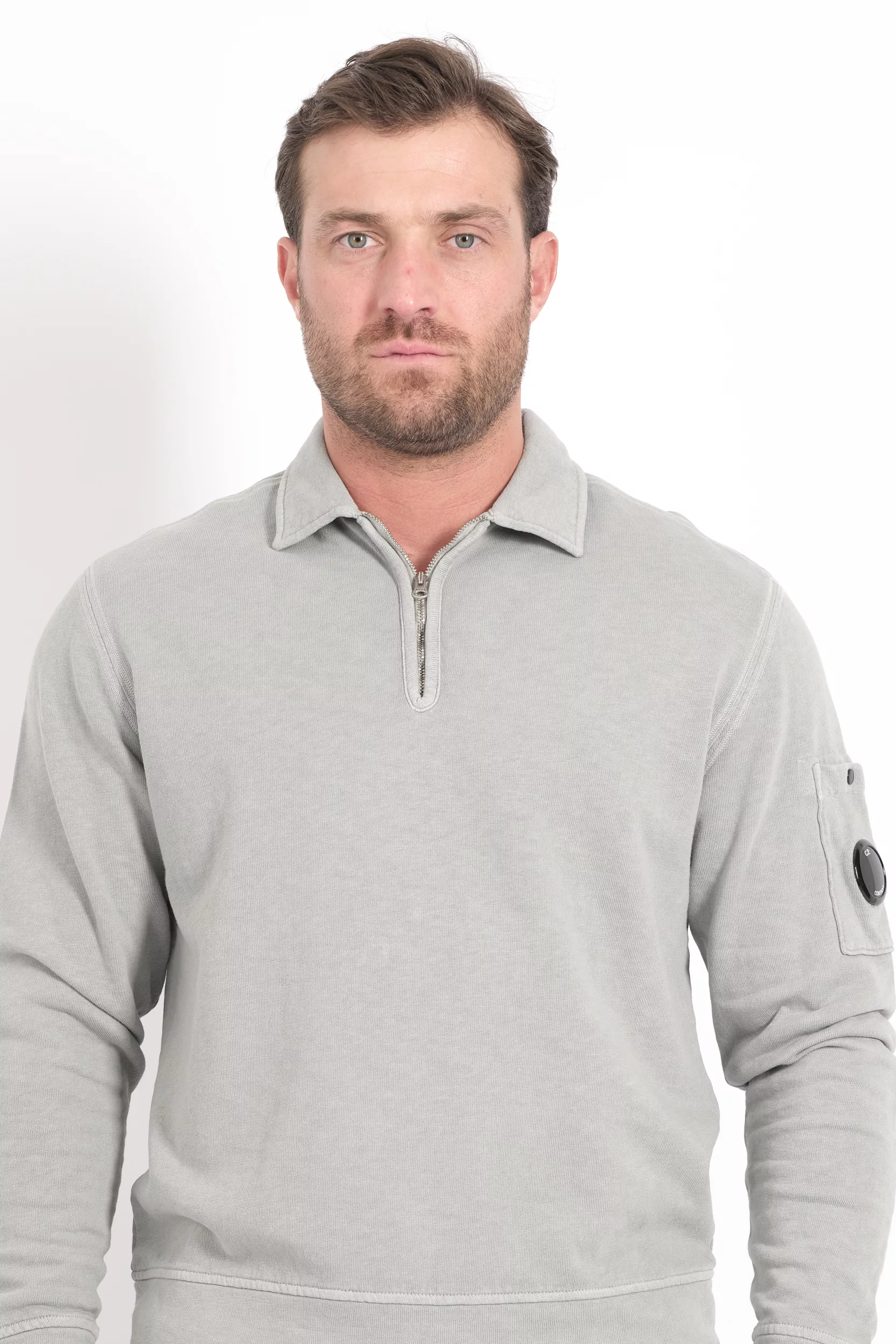 SWEAT COL POLO CP COMPANY GRIS S208A-809