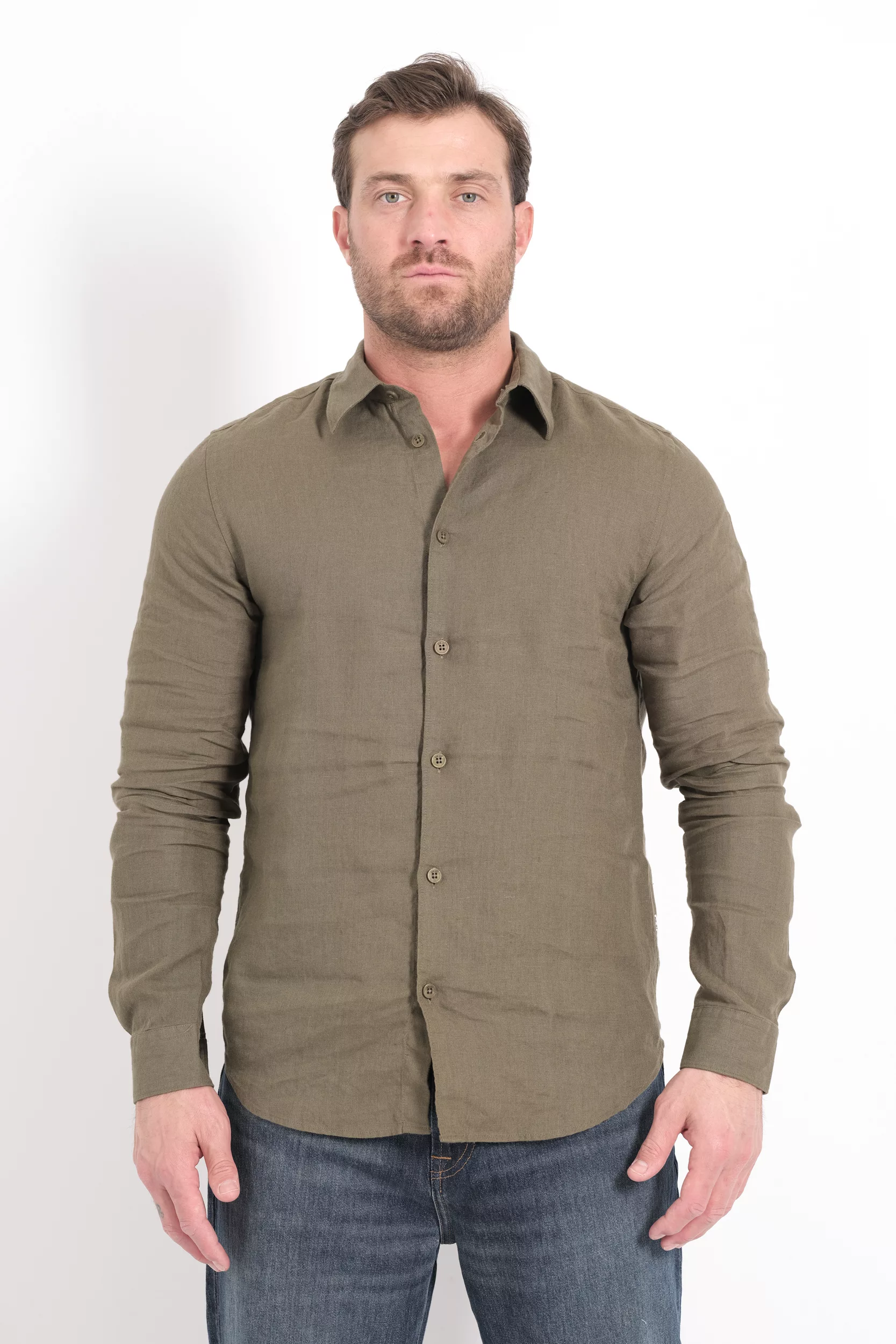 CHEMISE NN07 KAKI ENZOSHIRT-343