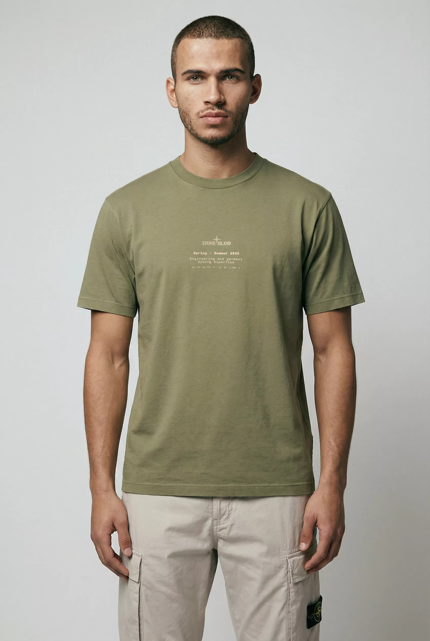 TEE-SHIRT STONE ISLAND KAKI L1S152100001-S0285-V005G