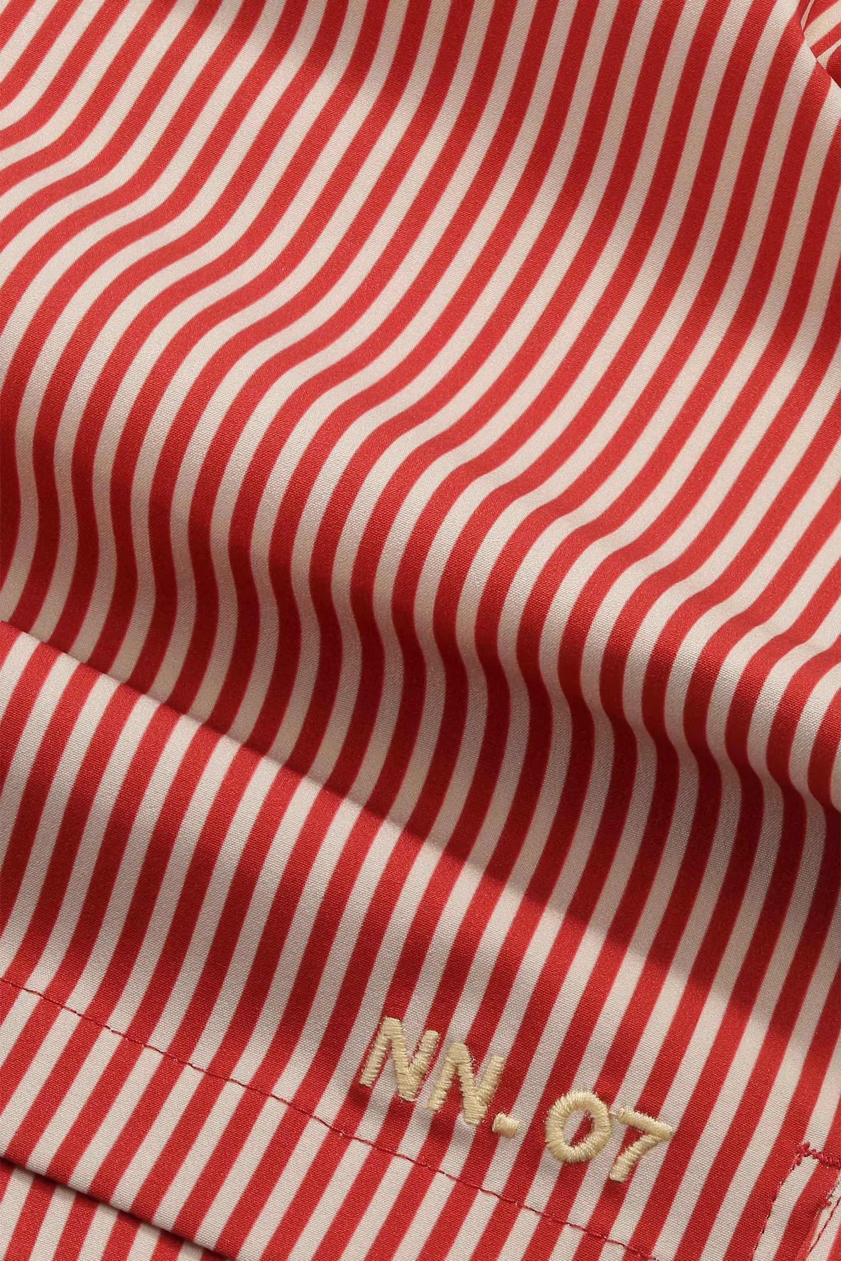 MAILLOT DE BAIN A RAYURES ROUGE ET BEIGE NN.07 HOLIDAY-750