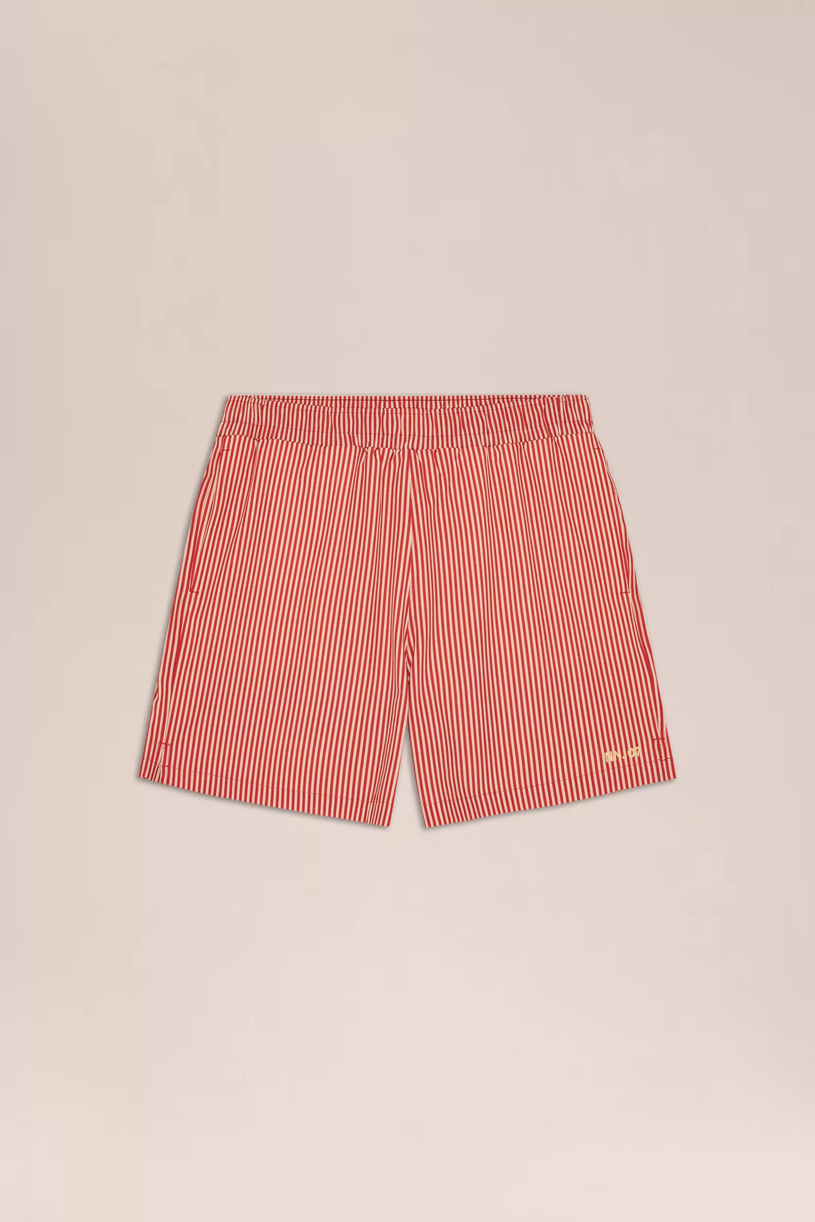 MAILLOT DE BAIN A RAYURES ROUGE ET BEIGE NN.07 HOLIDAY-750