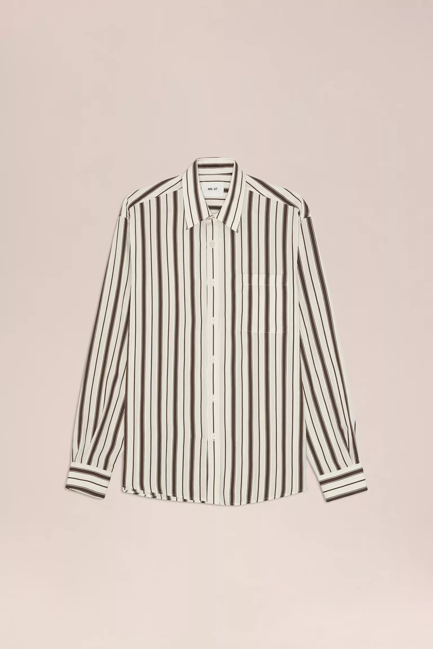 CHEMISE ECRU A RAYURES CHOCOLAT NN.07 DEON-880