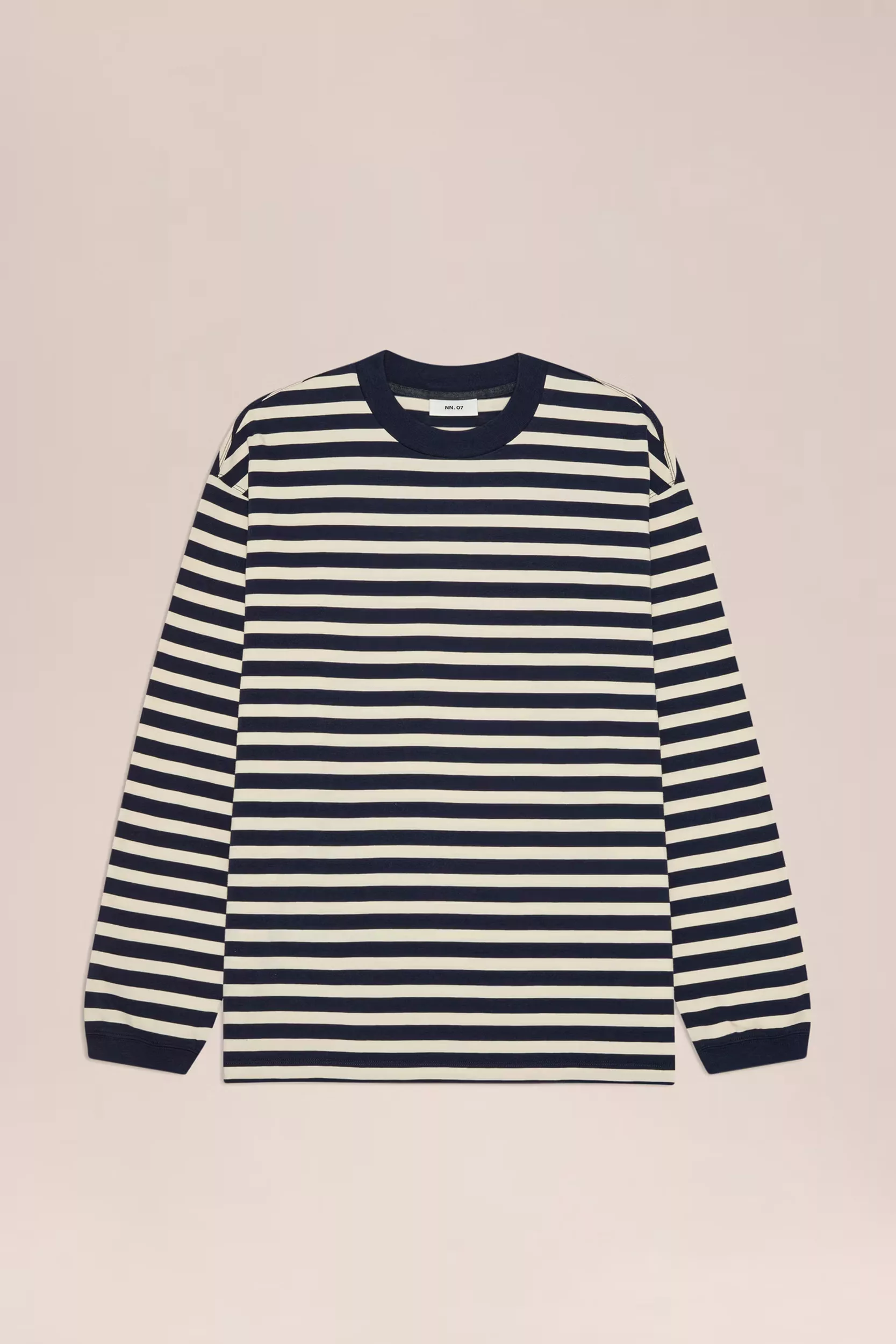 T-SHIRT MANCHES LONGUES MOTIFS MARIN BLEU MARINE NN.07