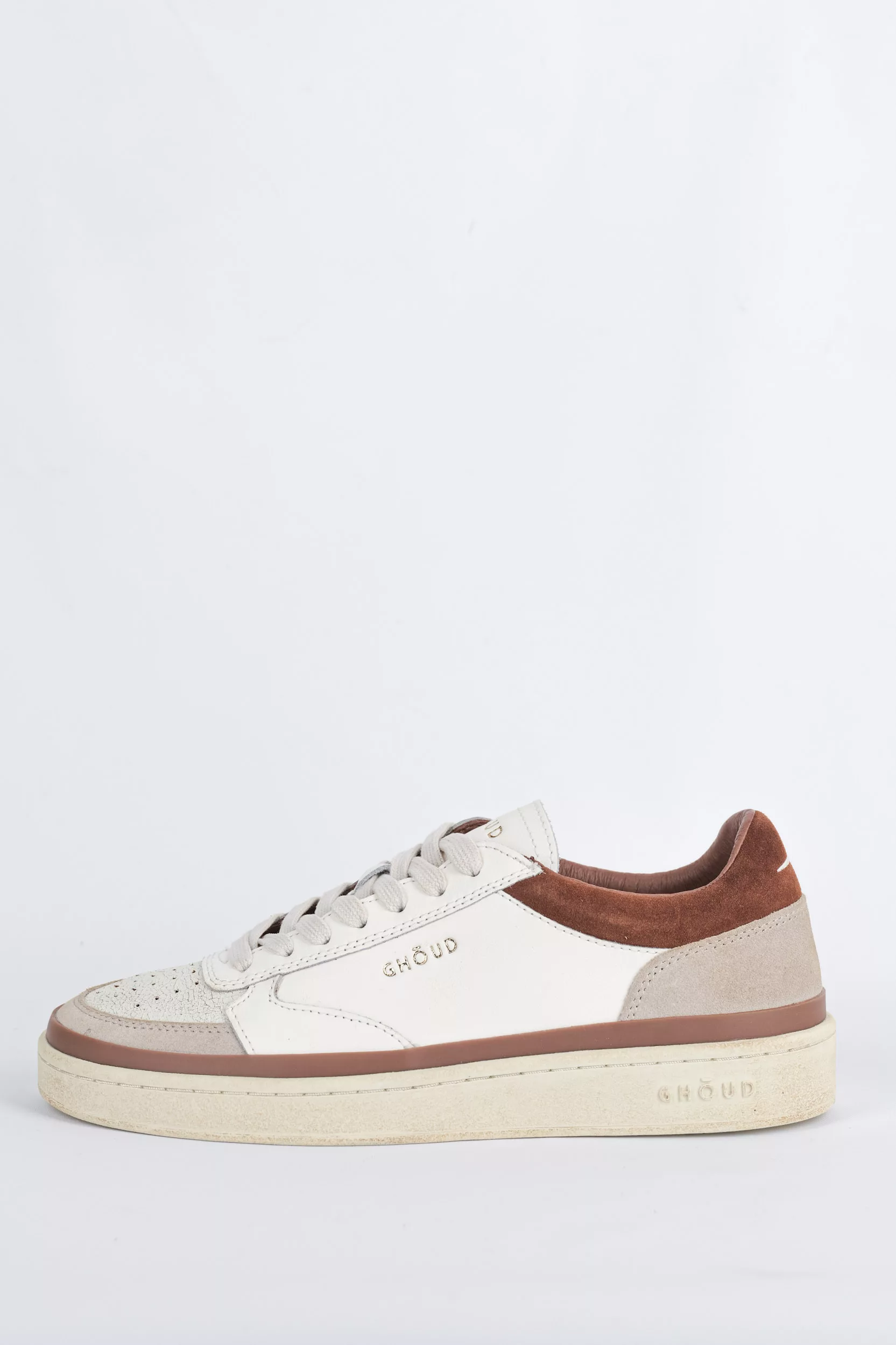 BASKETS MARRON ET BLANCHE GHOUD PBLM-FC12