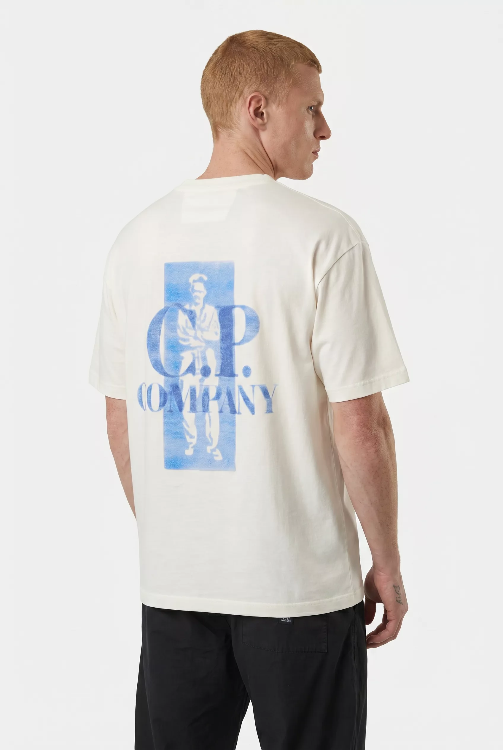 TEE-SHIRT CP COMPANY BLANC S143A-103