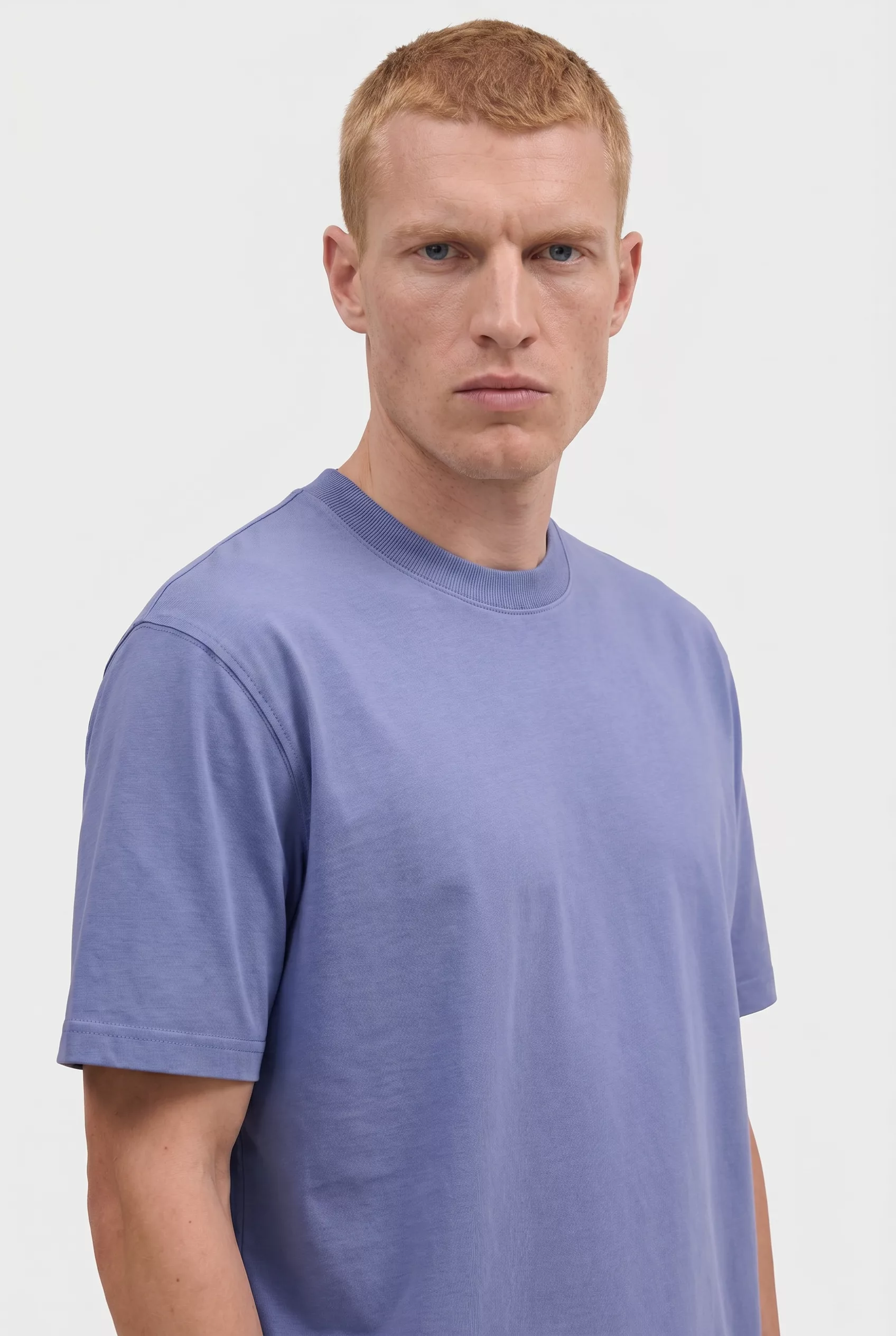 T-SHIRT EN COTON BLEU ORAGE NN.07 ADAM-286