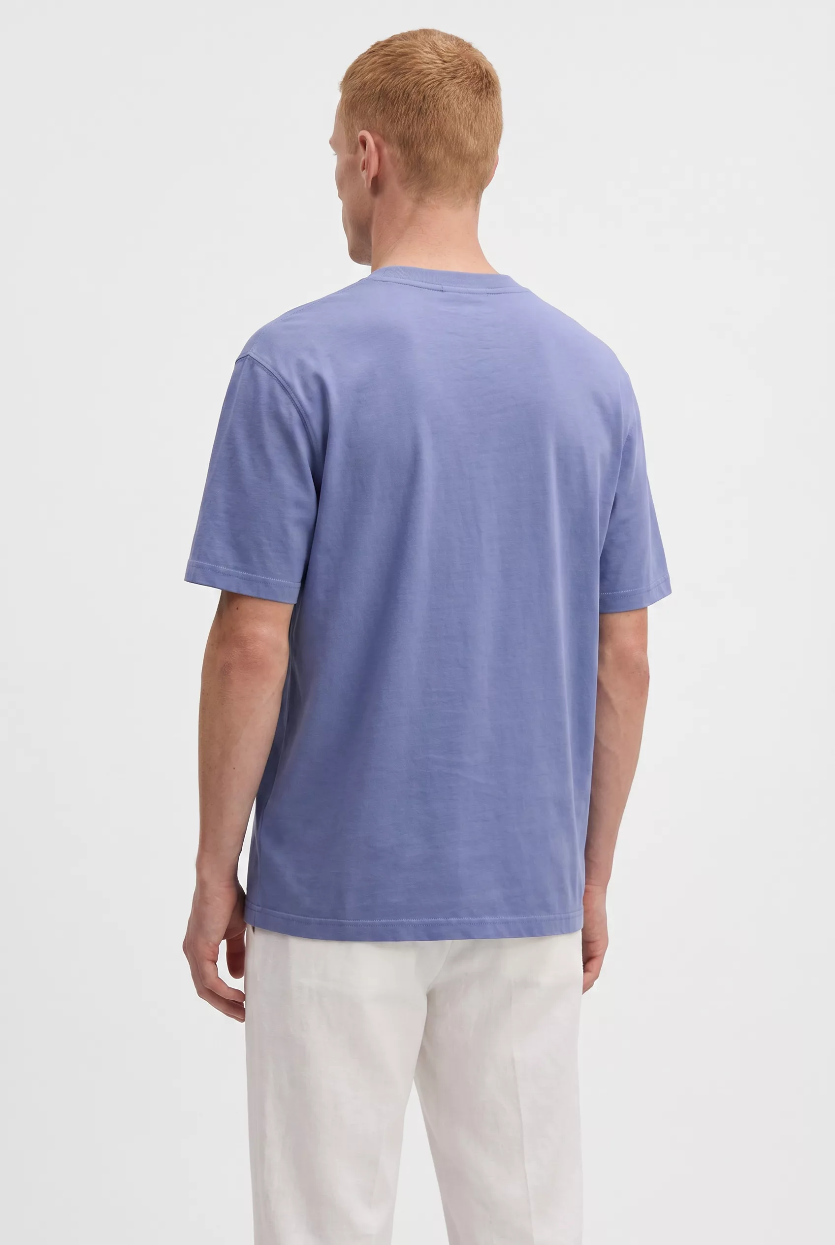 T-SHIRT EN COTON BLEU ORAGE NN.07 ADAM-286