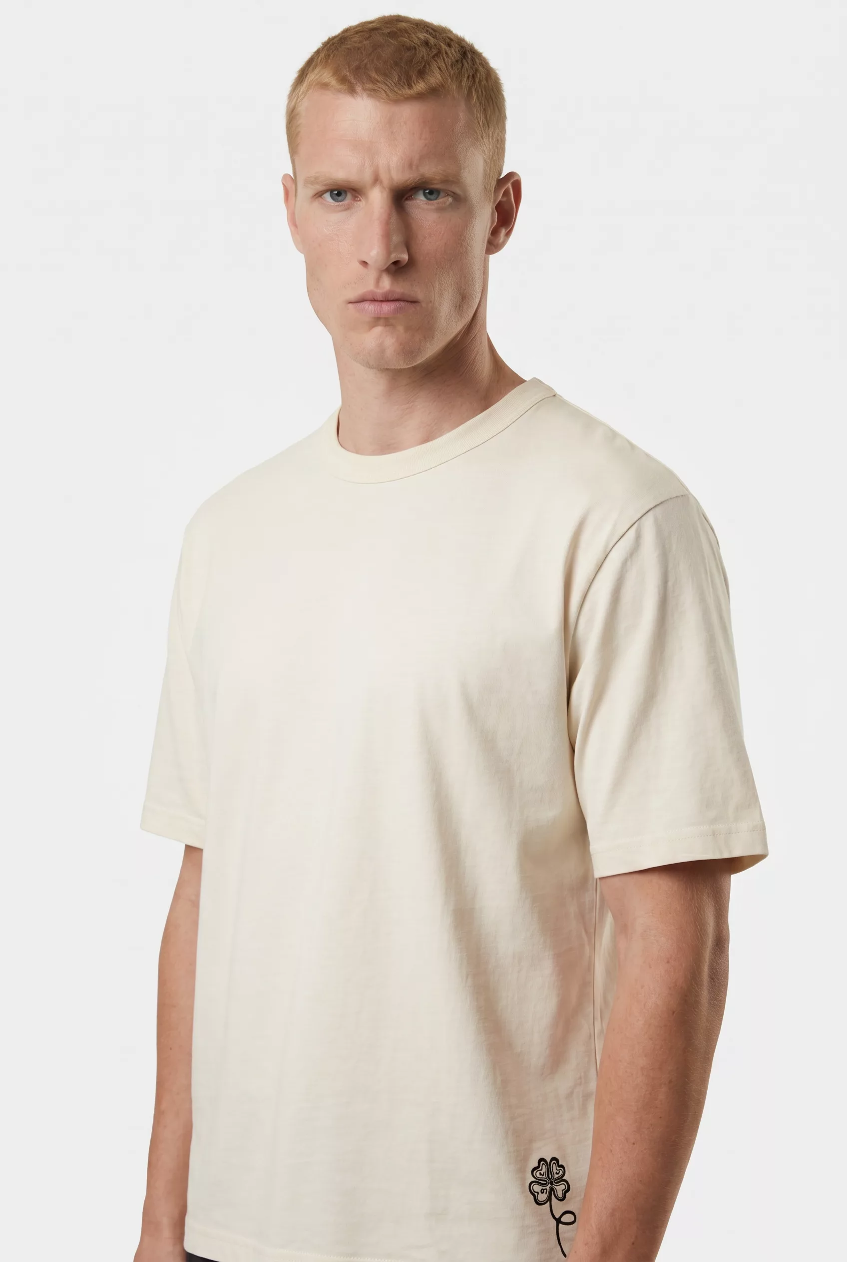 T-SHIRT ECRU A TREFLE NN.07 JETT SS-016
