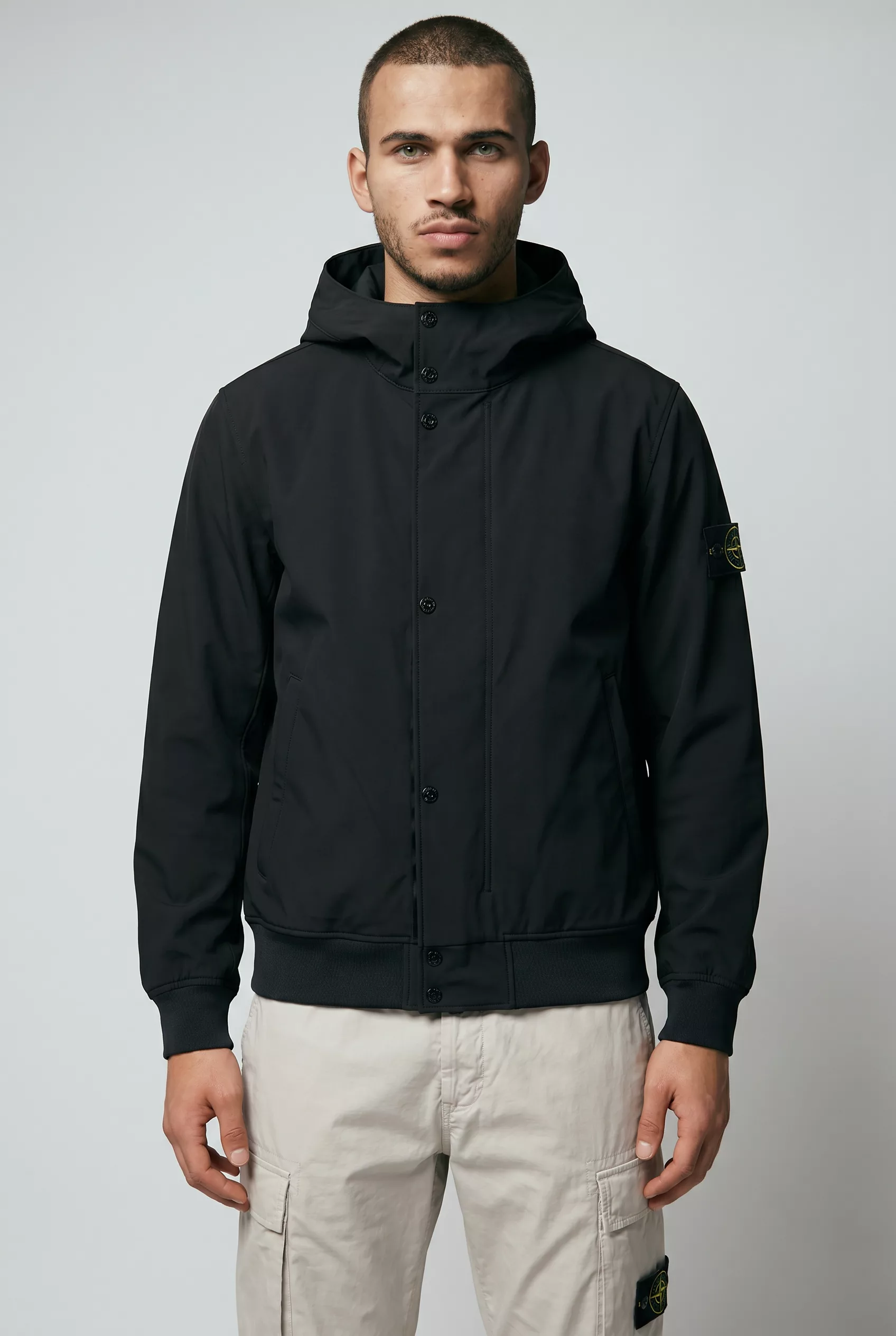 BLOUSON STONE ISLAND SOFT SHELL-R NOIR 4100118-V0029