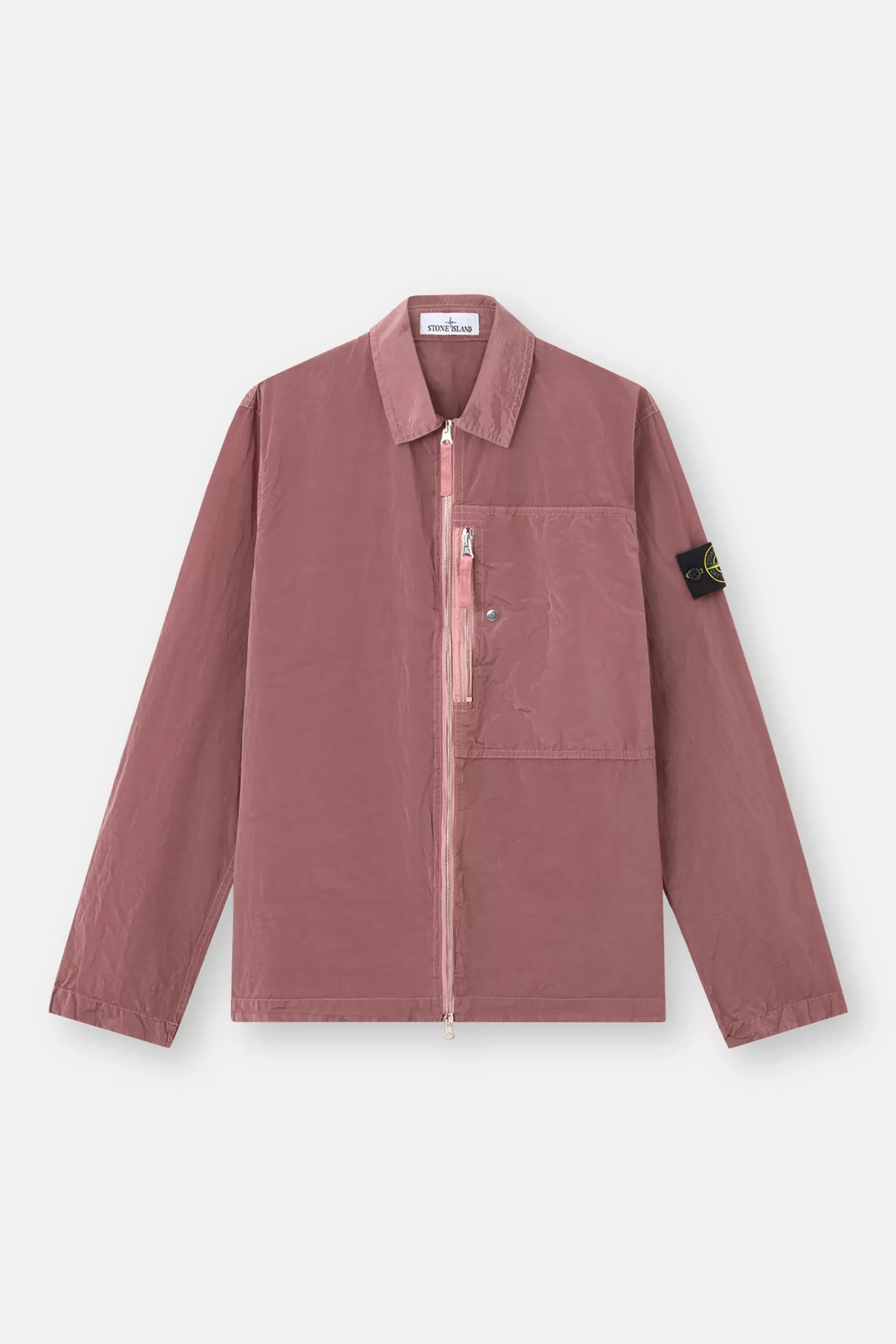 SURCHEMISE STONE ISLAND EN NYLON METAL VIEUX ROSE 1200038-V008G