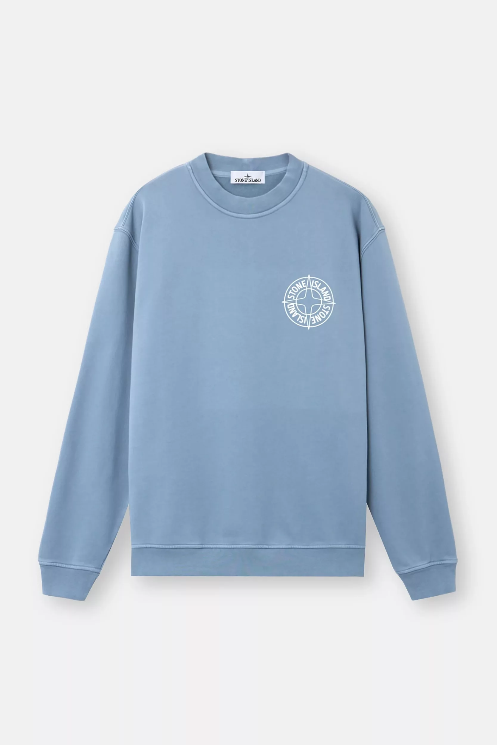 SWEAT STONE ISLAND BLEU 6100001-V0024