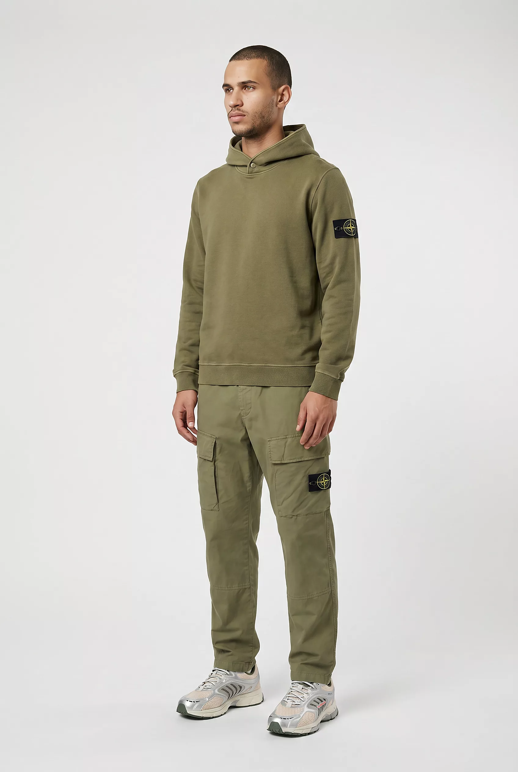 SWEAT STONE ISLAND KAKI 6100031-V015G