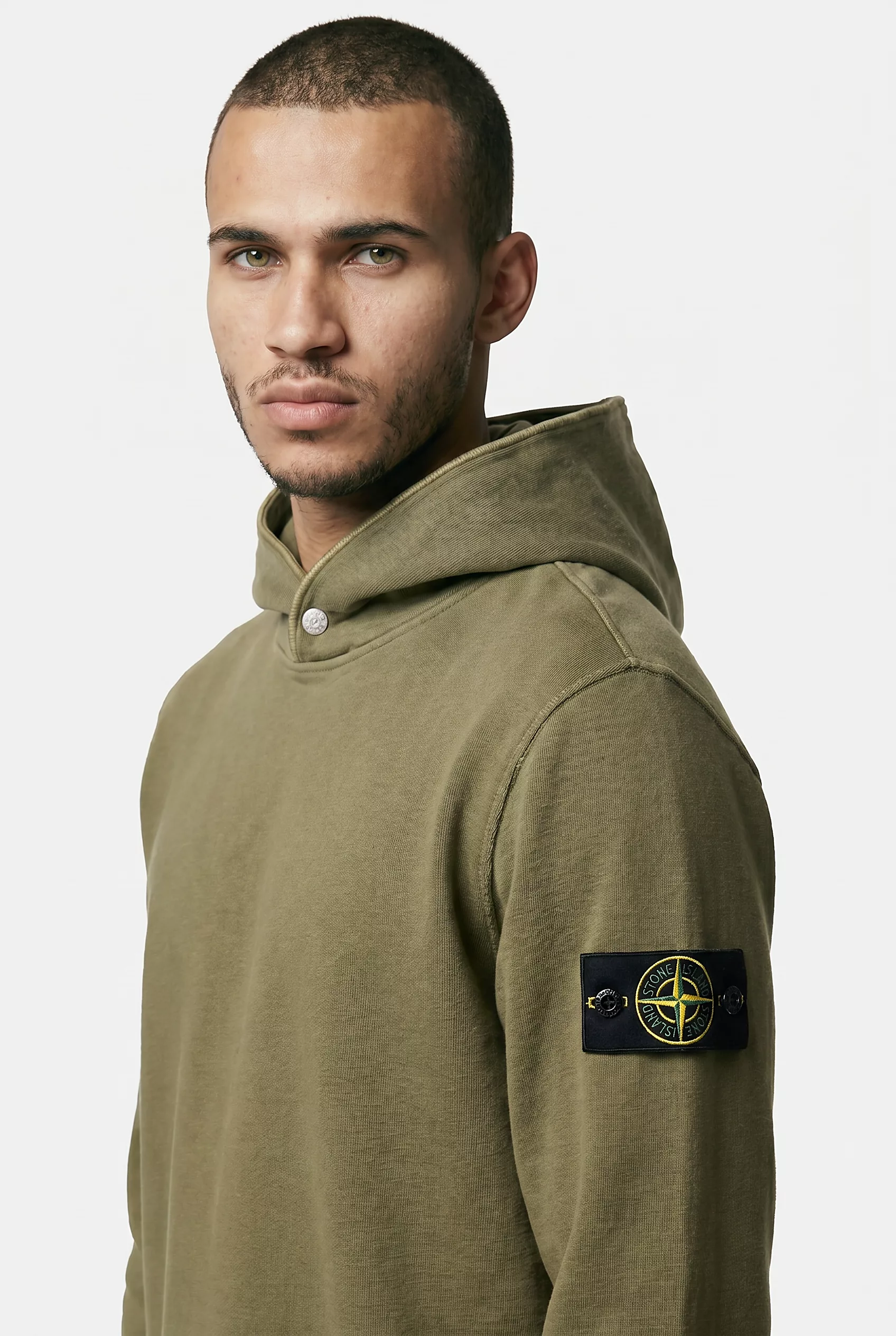 SWEAT STONE ISLAND KAKI 6100031-V015G