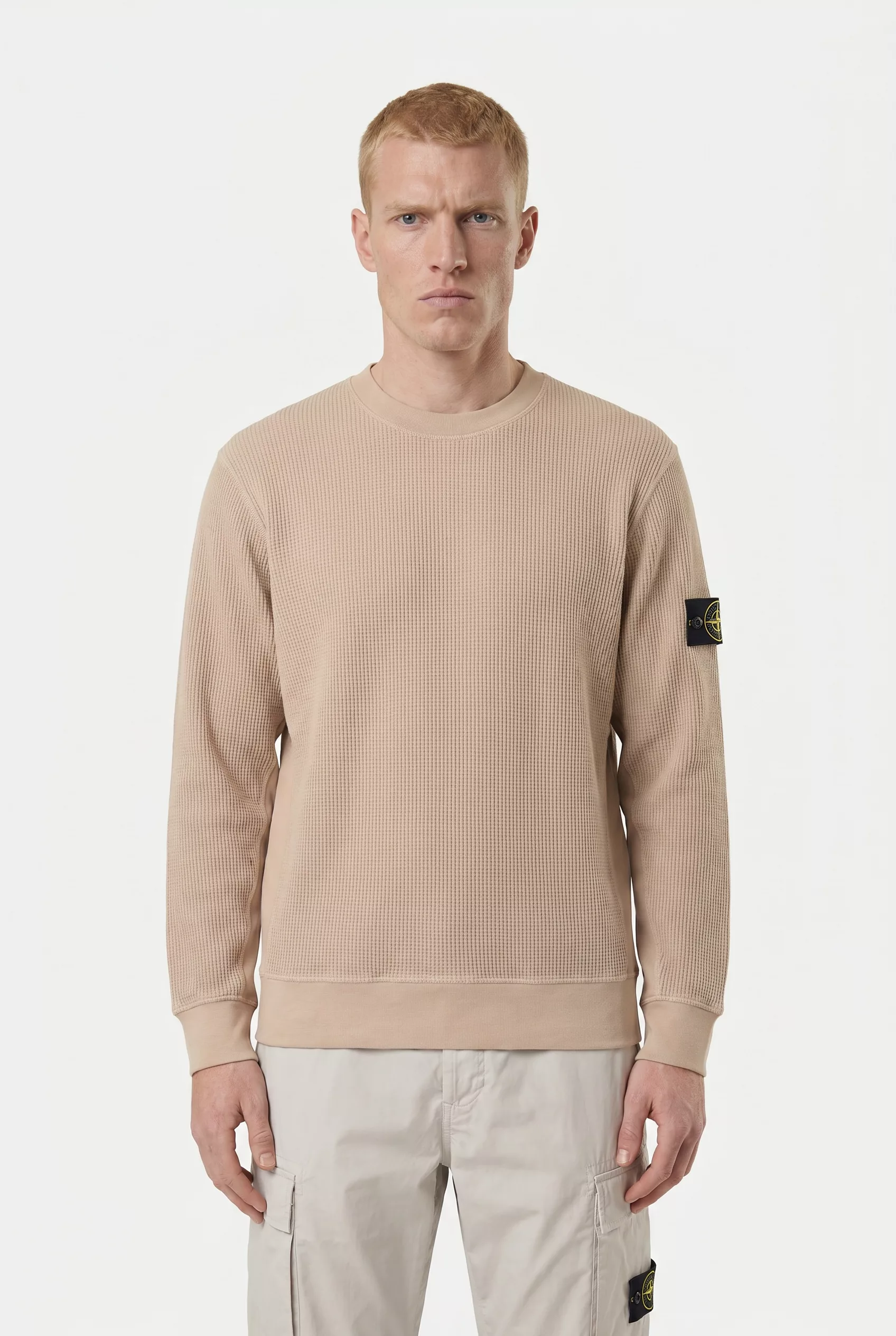 SWEAT STONE ISLAND BEIGE 6100056-V009A