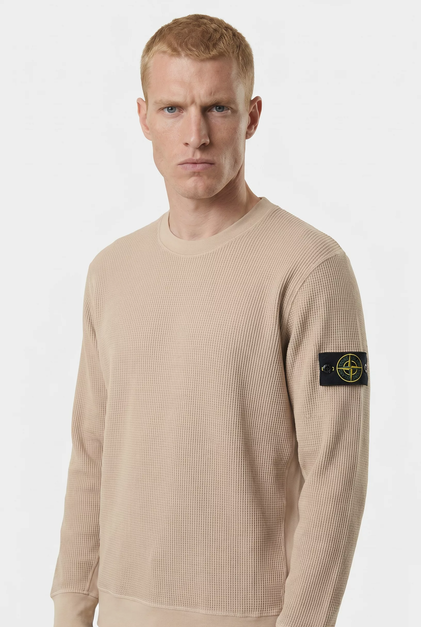 SWEAT STONE ISLAND BEIGE 6100056-V009A