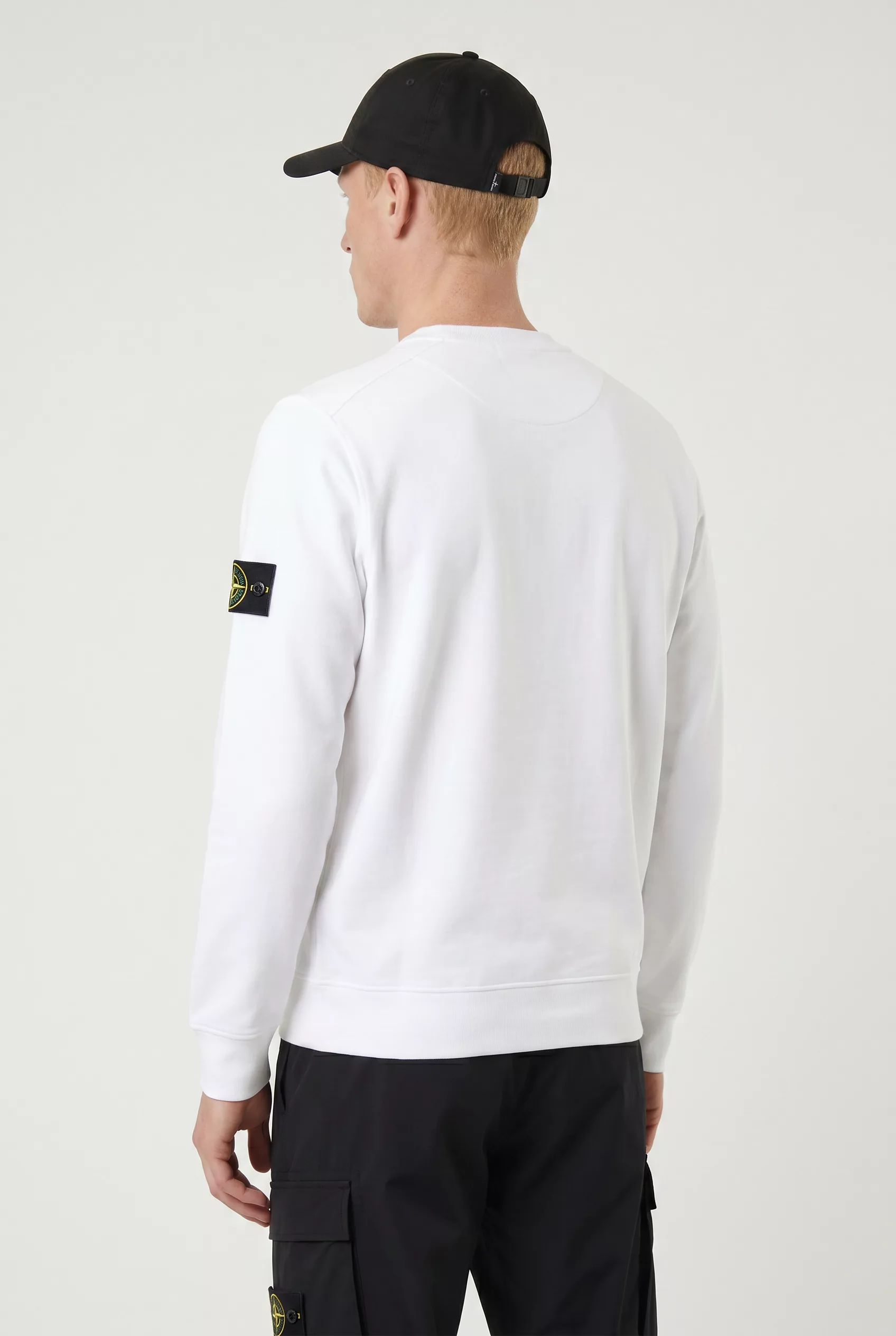 SWEAT STONE ISLAND BLANC 6100060-V0001
