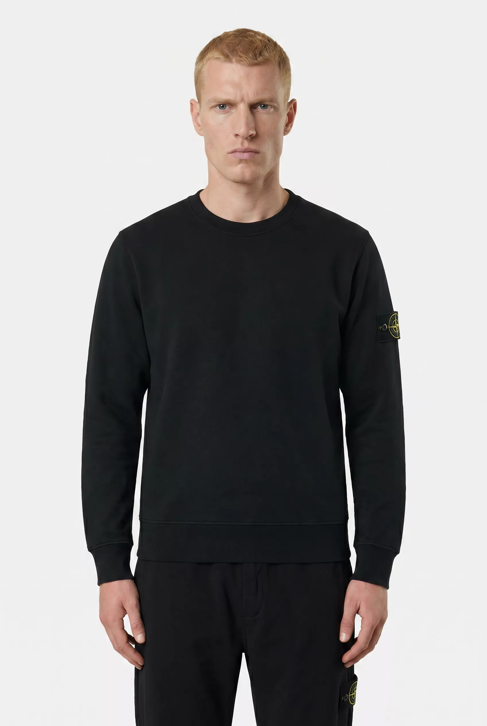 SWEAT STONE ISLAND NOIR 6100060-V0029