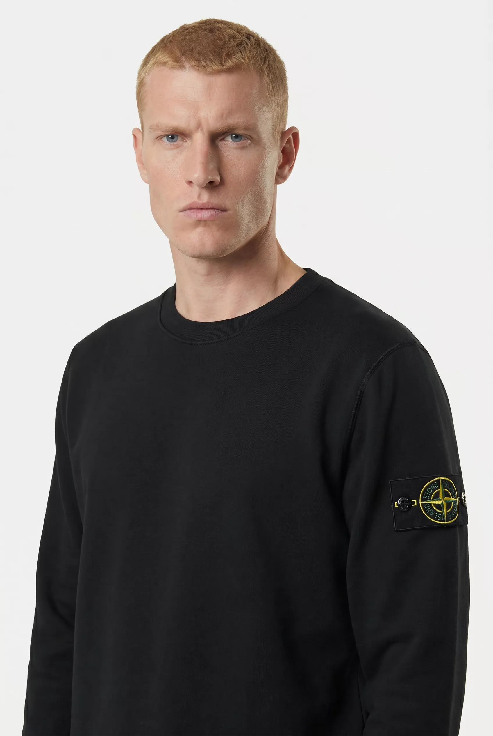 SWEAT STONE ISLAND NOIR 6100060-V0029
