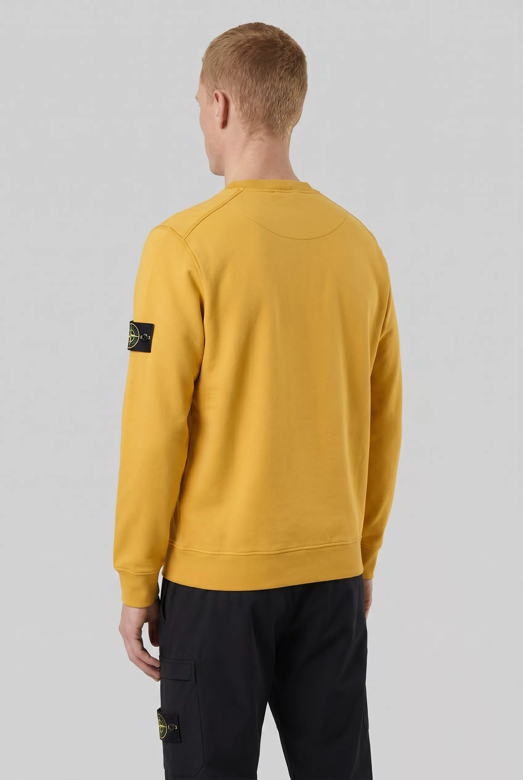 SWEAT STONE ISLAND JAUNE 6100060-V0034