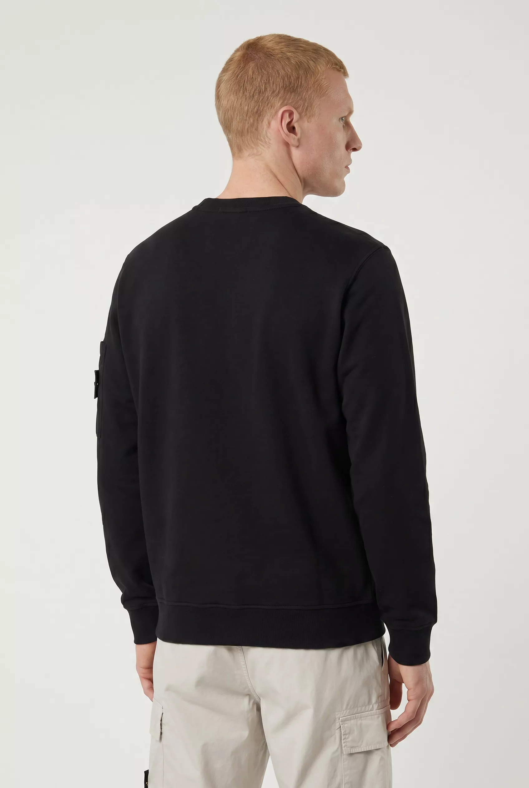SWEAT STONE ISLAND NOIR 6100019-V0029
