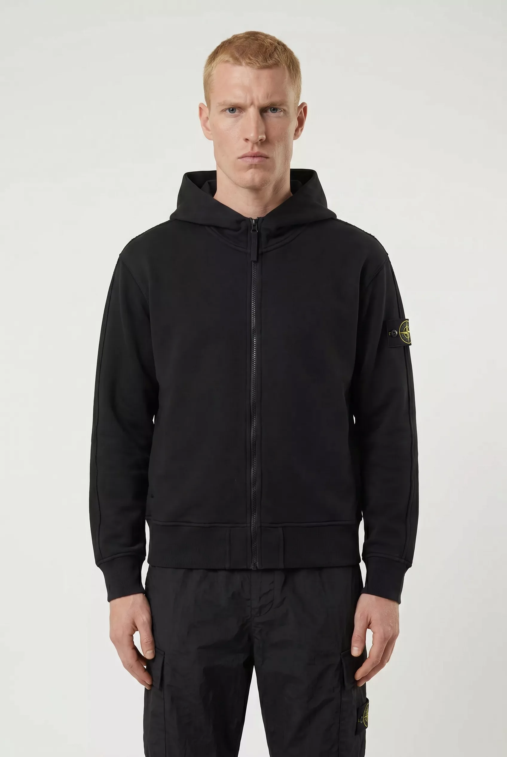 SWEAT STONE ISLAND NOIR 6100039-V0029