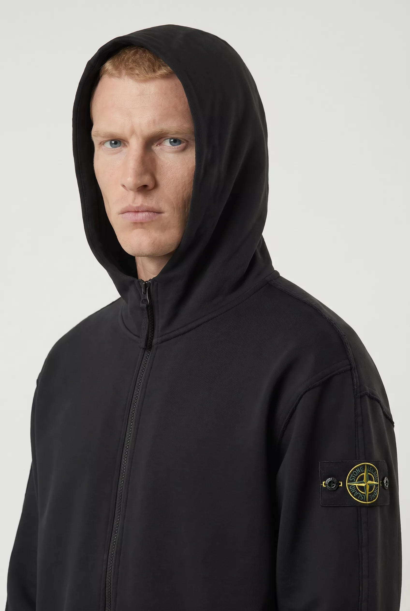 SWEAT STONE ISLAND NOIR 6100039-V0029