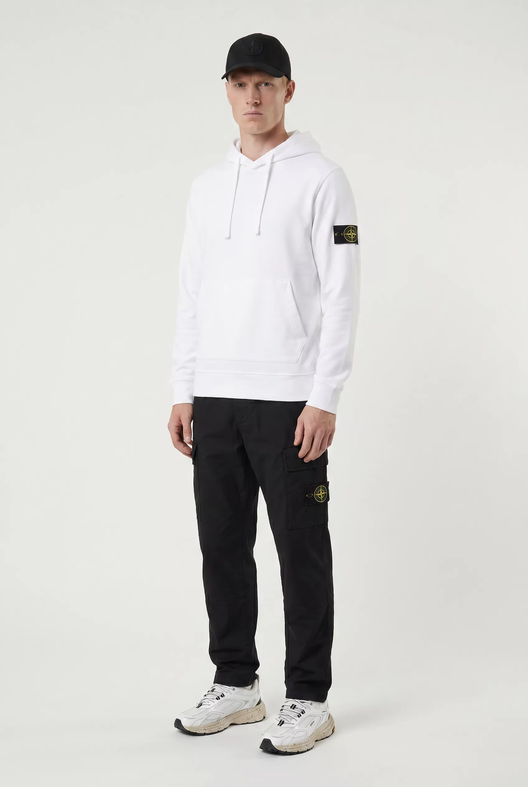 SWEAT STONE ISLAND BLANC 6100062-V0001