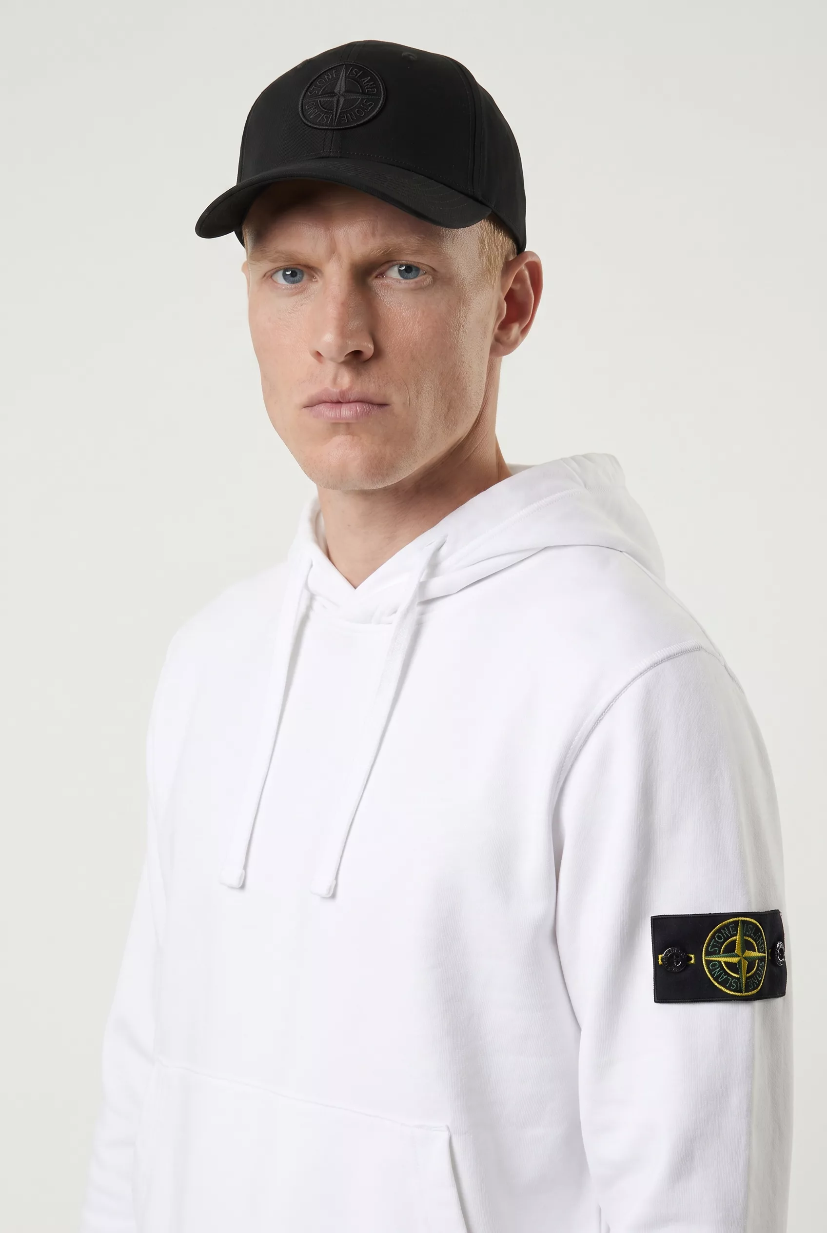 SWEAT STONE ISLAND BLANC 6100062-V0001